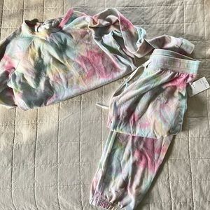 P.J. Salvage marble print jogger & top.